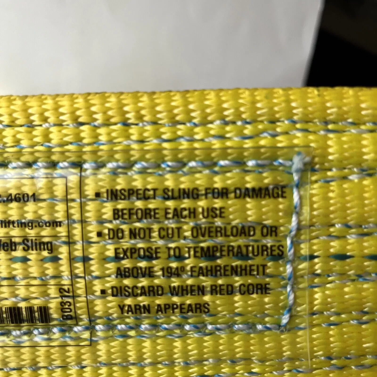 Mazzella EE1-903 x 3’ Polyester Synthetic Web Sling 3" Wide 3’ Long Flat Eye New