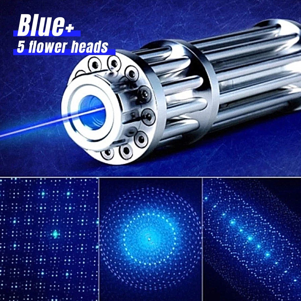 Blue Burning Laser Pointer 450nm Adjustable Visible Beam Dot Light