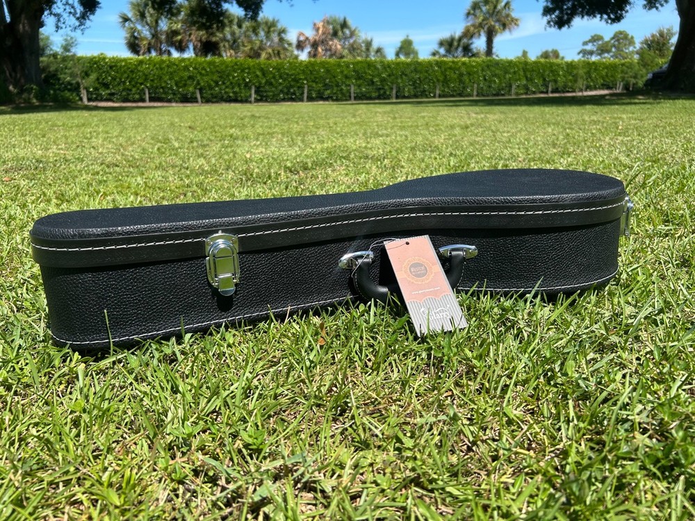 Glarry Prefessional Hardshell A-Style Pattern Leather Wood Mandolin Case