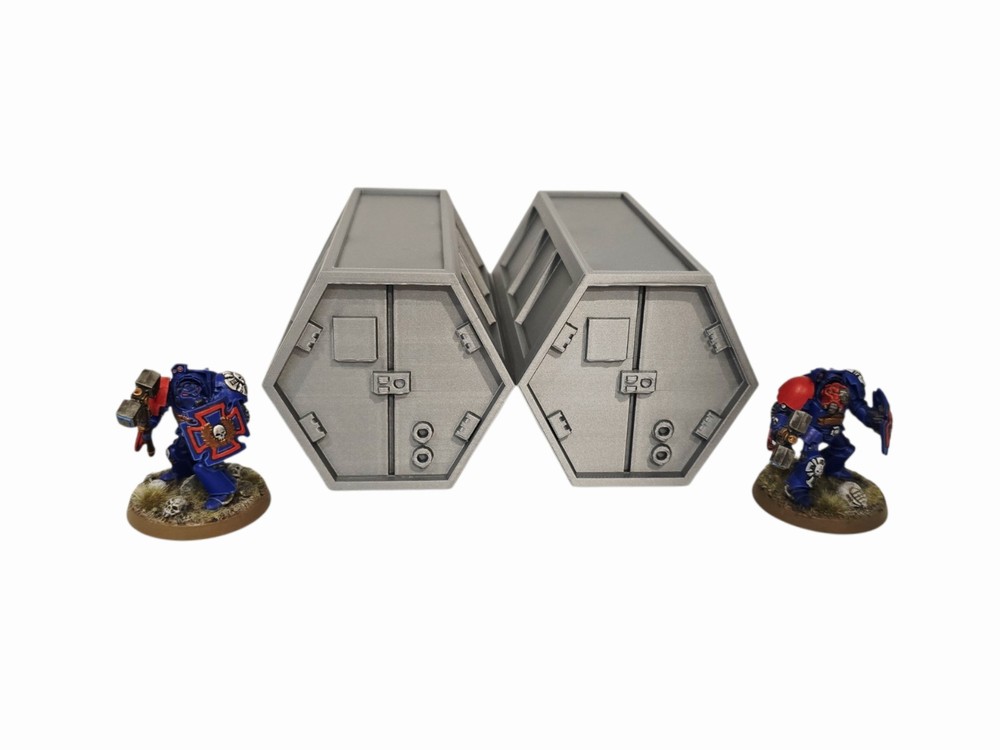 3D Printed Terrain Sci-Fi Cargo Container Perfect For Warhammer 40K Or Kill Team