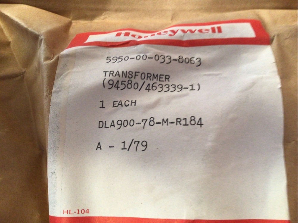 Honeywell Transformer 463339-1