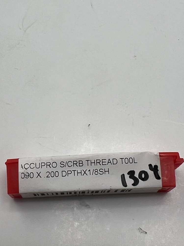 Accupro Single Point Threading Tool 05251913 Solid Carbide 0.09" Min Thread Dia,