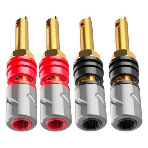 HiFi Copper Binding Post Amplifier Banana Plug Terminal Speaker Socket Connector