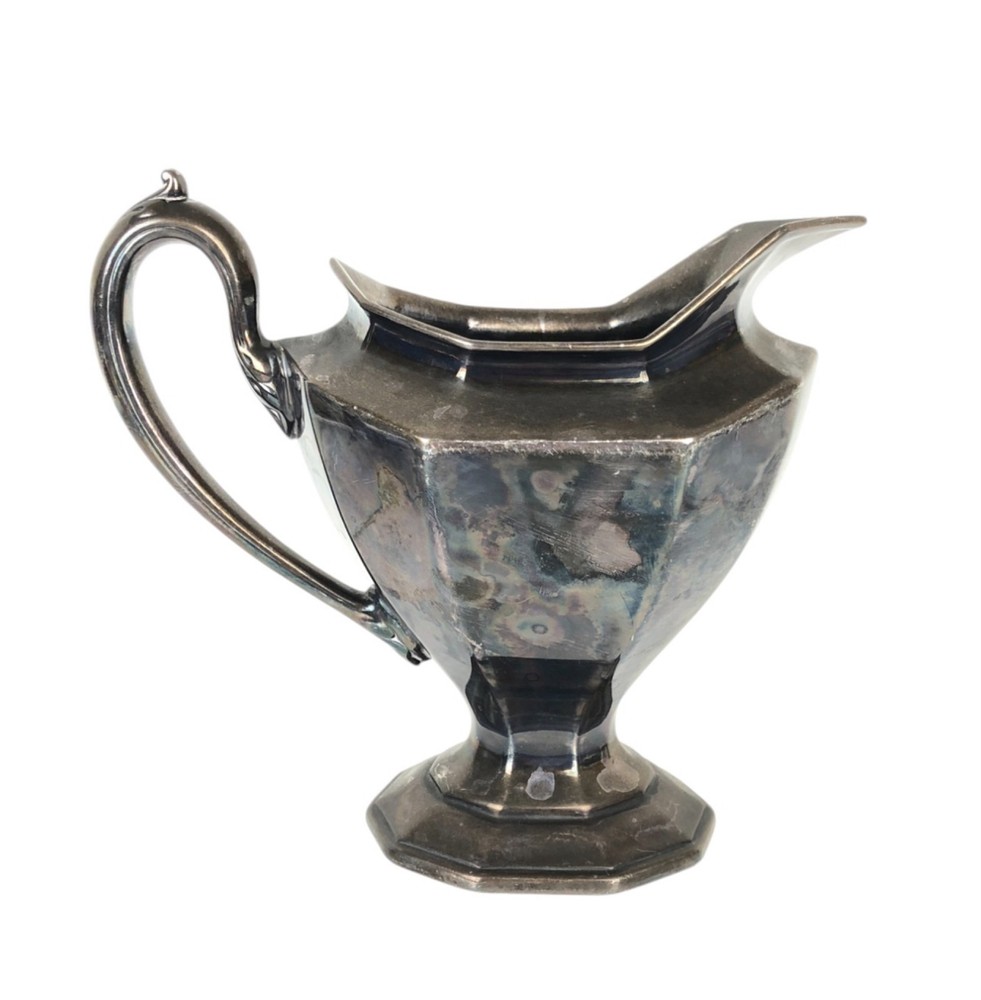 Reed & Barton 3690 Cream Pitcher Silver Plate Retro Deco