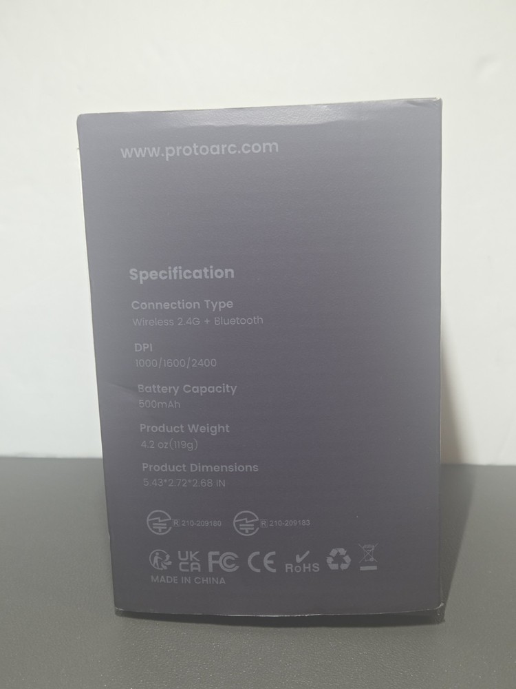 ProtoArc EM11 NL Ergonomic Vertical Mouse Wireless Bluetooth USB-C Rechargeable