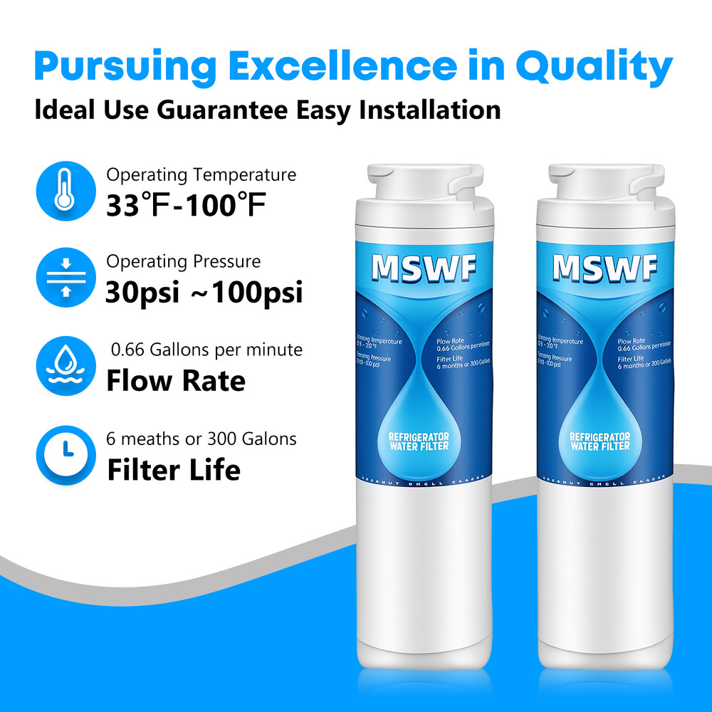 4Pack GE MSWF Replacement Refrigerator Water Filter