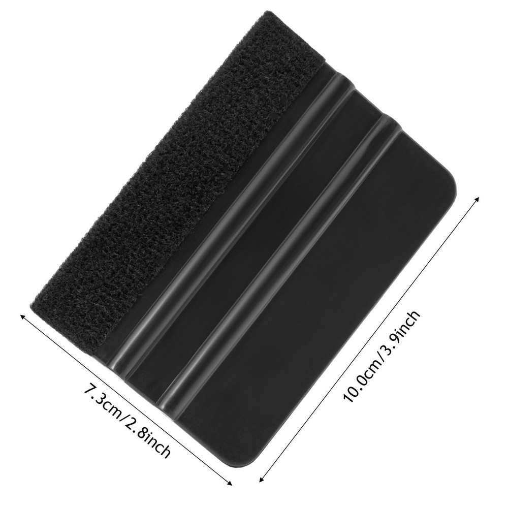 100 PCS Felt Squeegee for Vinyl - Flexible Plastic Black