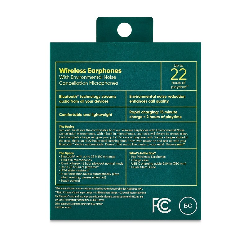 New onn. True Wireless Gen3 Grphte