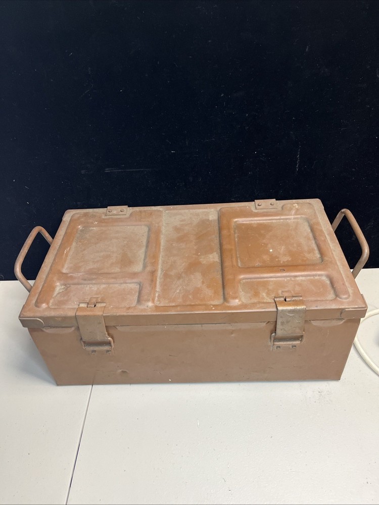 WW2 Empty Metal Trunk 19”X11”X7.5”