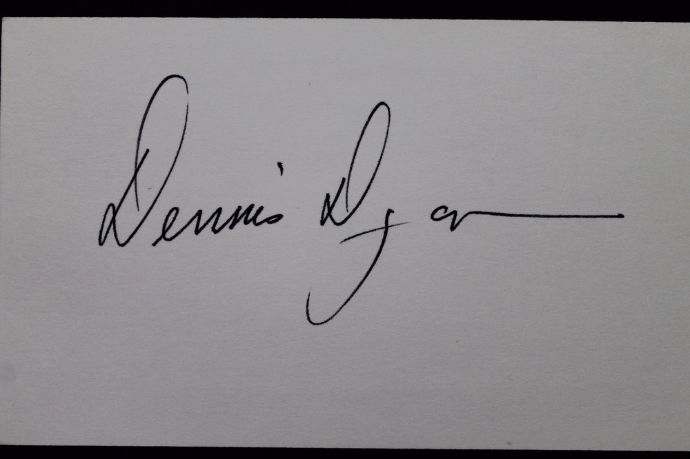 Dennis Dyan Autographed 3x5 Signed Index Card 106