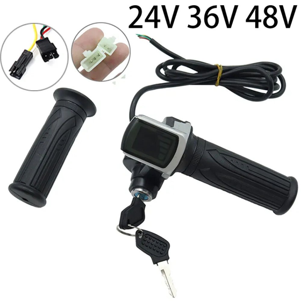 1PC 48V Ebike Throttle 6 Wires Throttle Automatic Cruise High-Speed Function