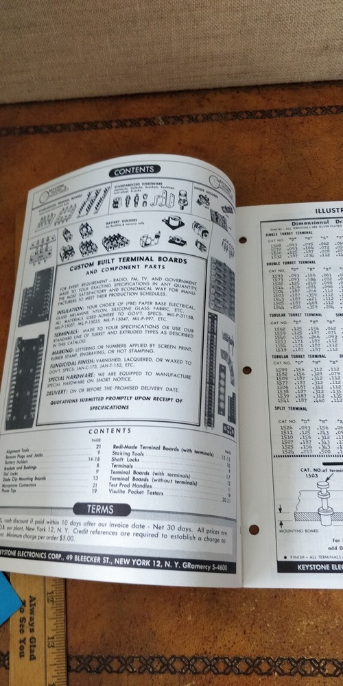 1950's Keystone Electric Corp ~ Catalog ~ Electric components