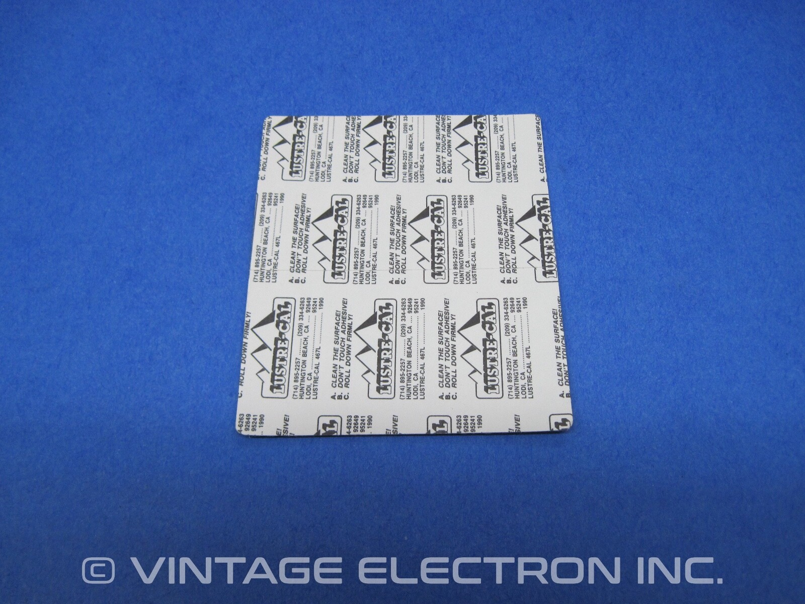 NOS HAFLER IRIS Remote Control REAR PANEL LABEL