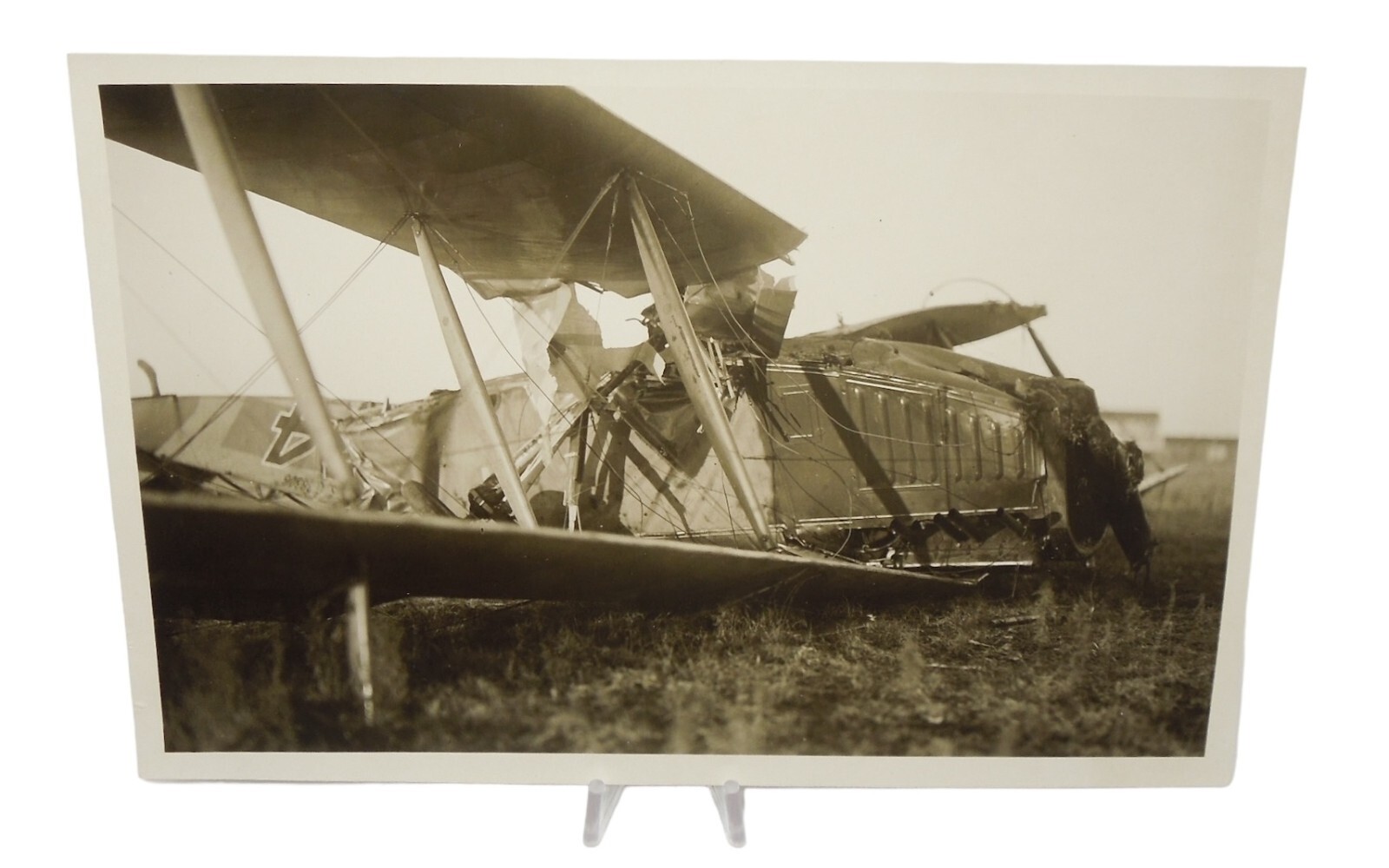 Original WWI US Army Air Service Plane Crash Photograph R5