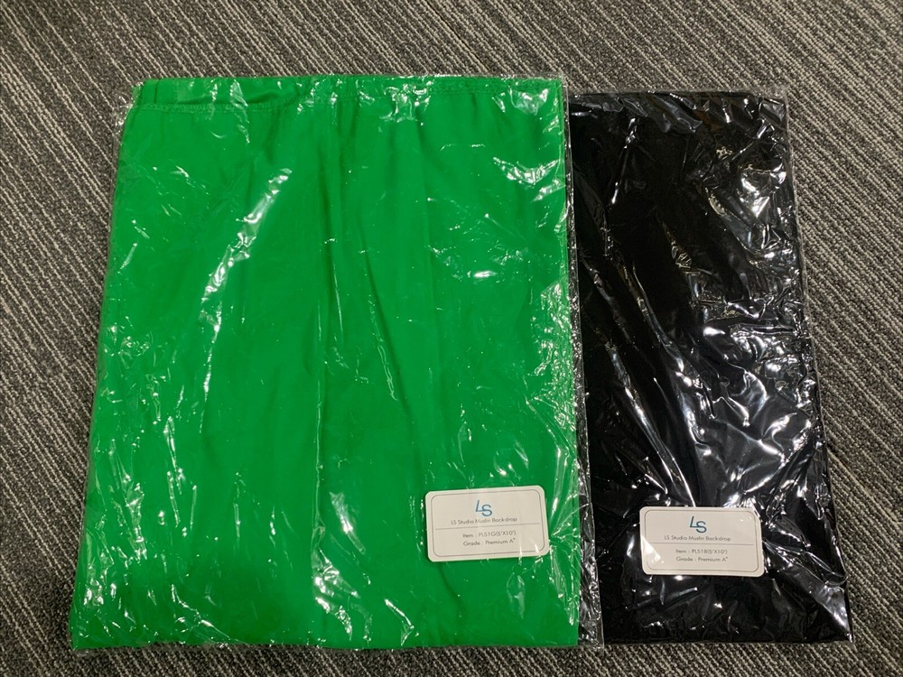 2 NWT LS Studio Muslin Backdrops 5’x10’