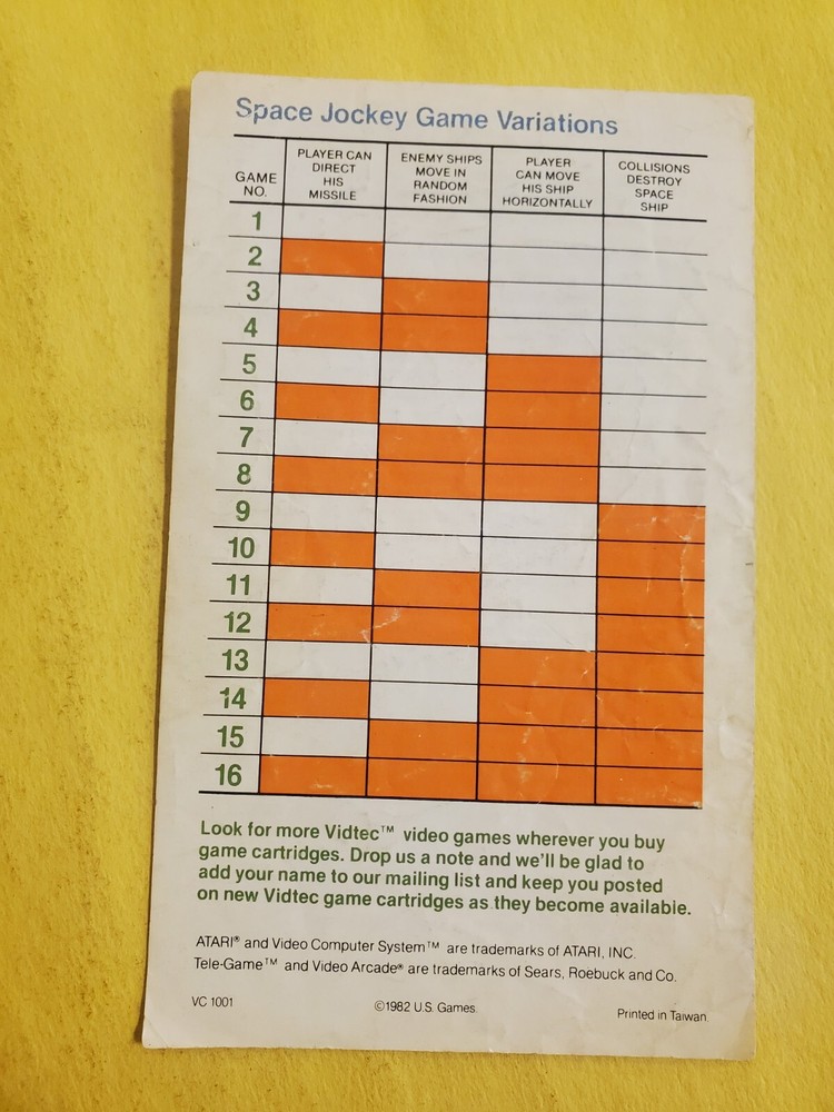 Atari Manual Space Jockey