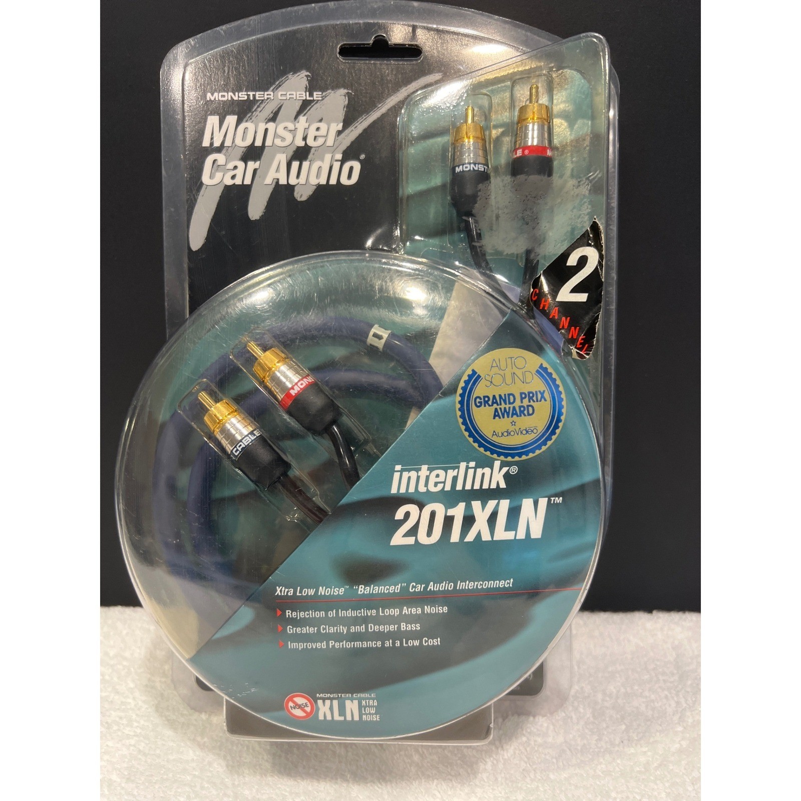 Monster Cable Interlink 201XLN 2-Channel Car Audio RCA Interconnect 1m 3.3ft NEW