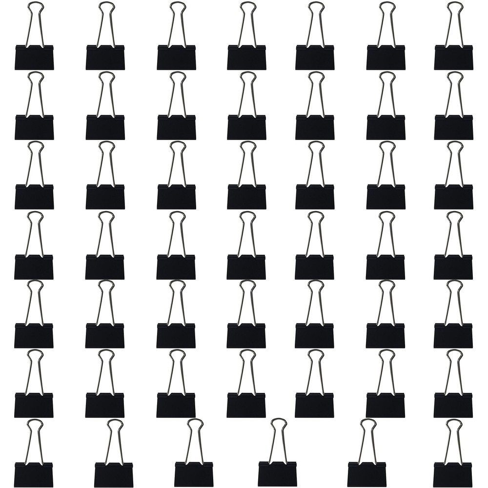 Clipco Binder Clips Large 1.5-Inch Black Bulk 48-Pack