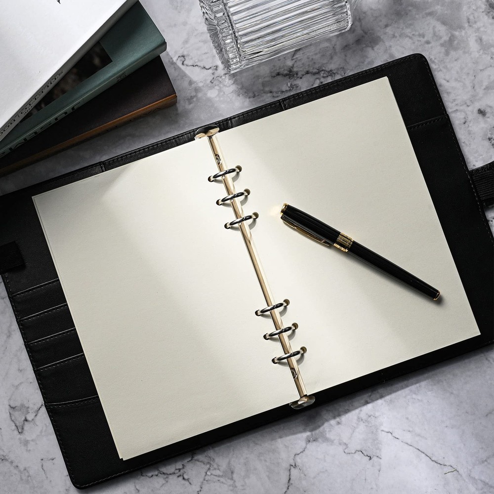 A5 Refillable Paper, Blank Refill Binder Refills for White