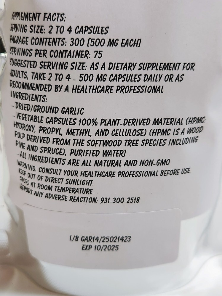 Garlic Capsules - Made Fresh On Demand!