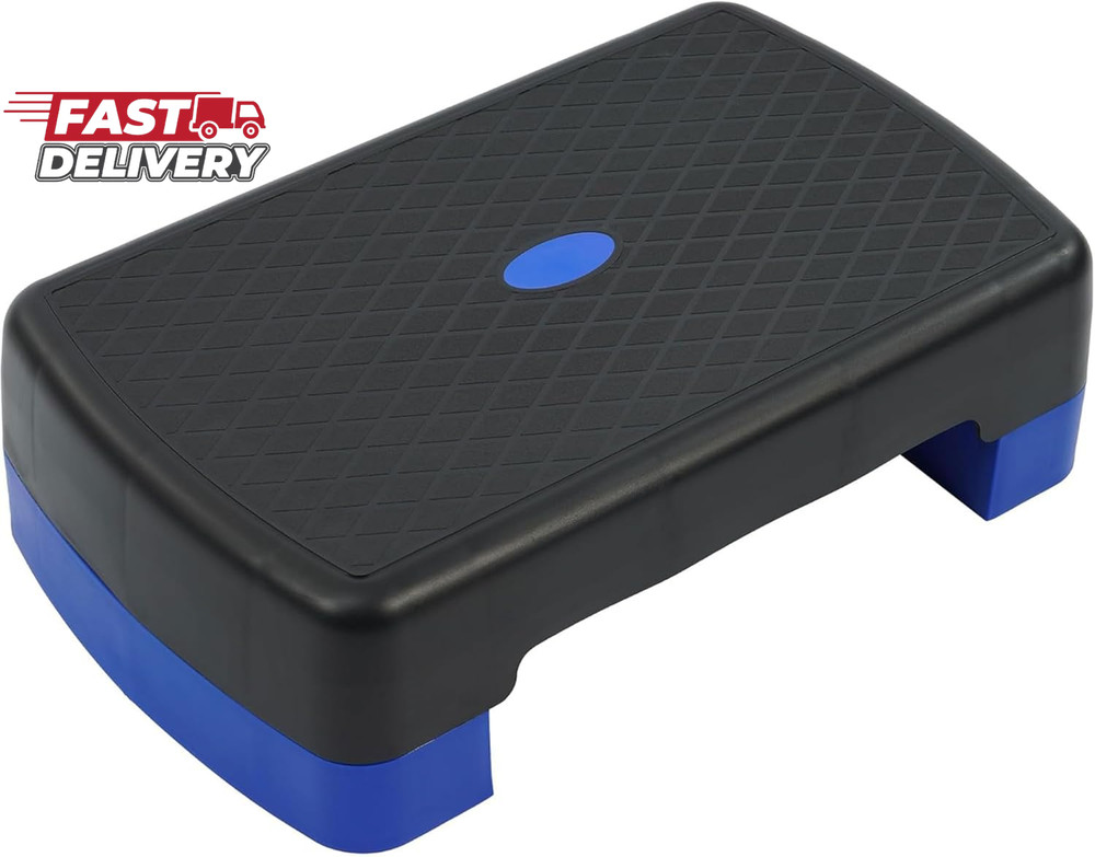 Fitvids Aerobic Step Platform Trainer with Adjustable 2-Level Risers, 400 Pound