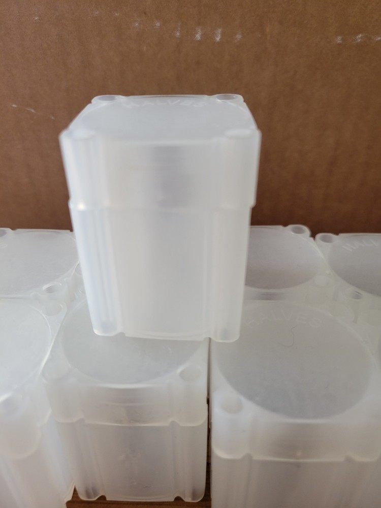 10 PACK Lighthouse Half Dollar Round Coin Tubes