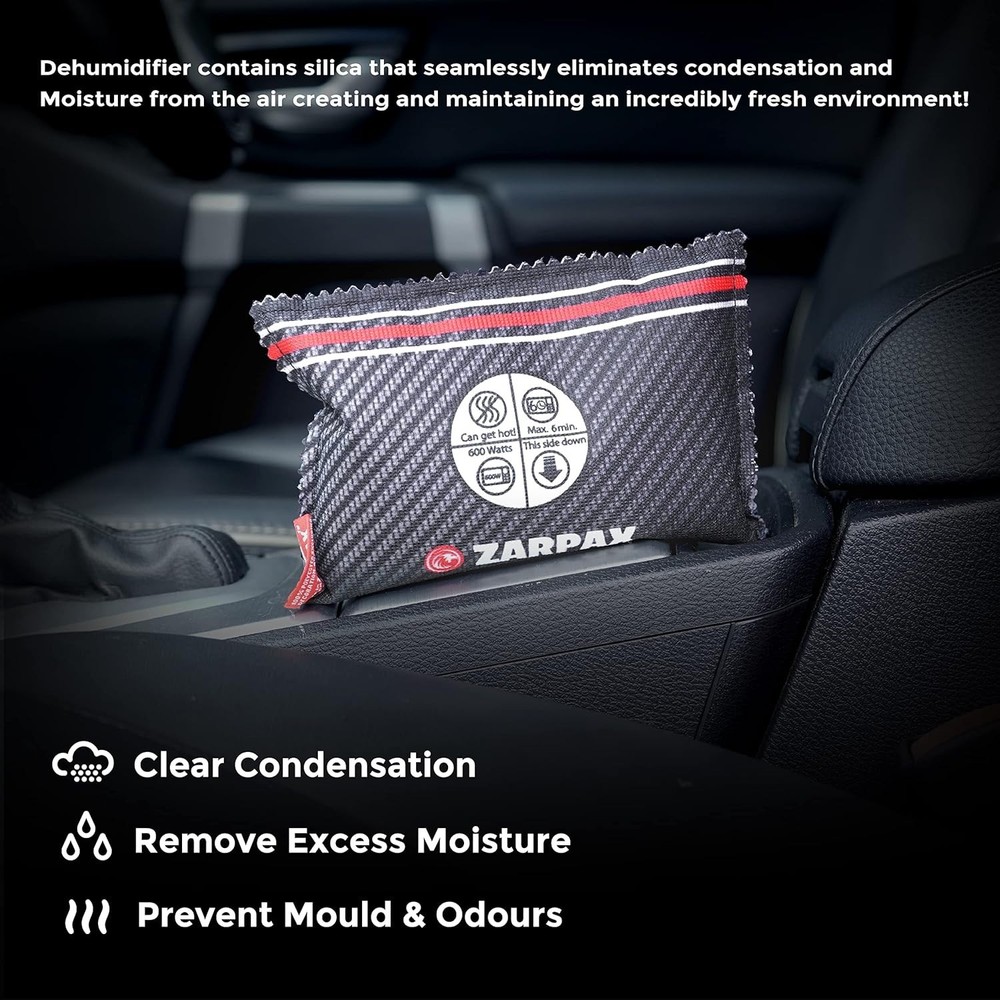 8-Pack Reusable Car Dehumidifiers - Prevent Fogging & Dampness, Compact Design