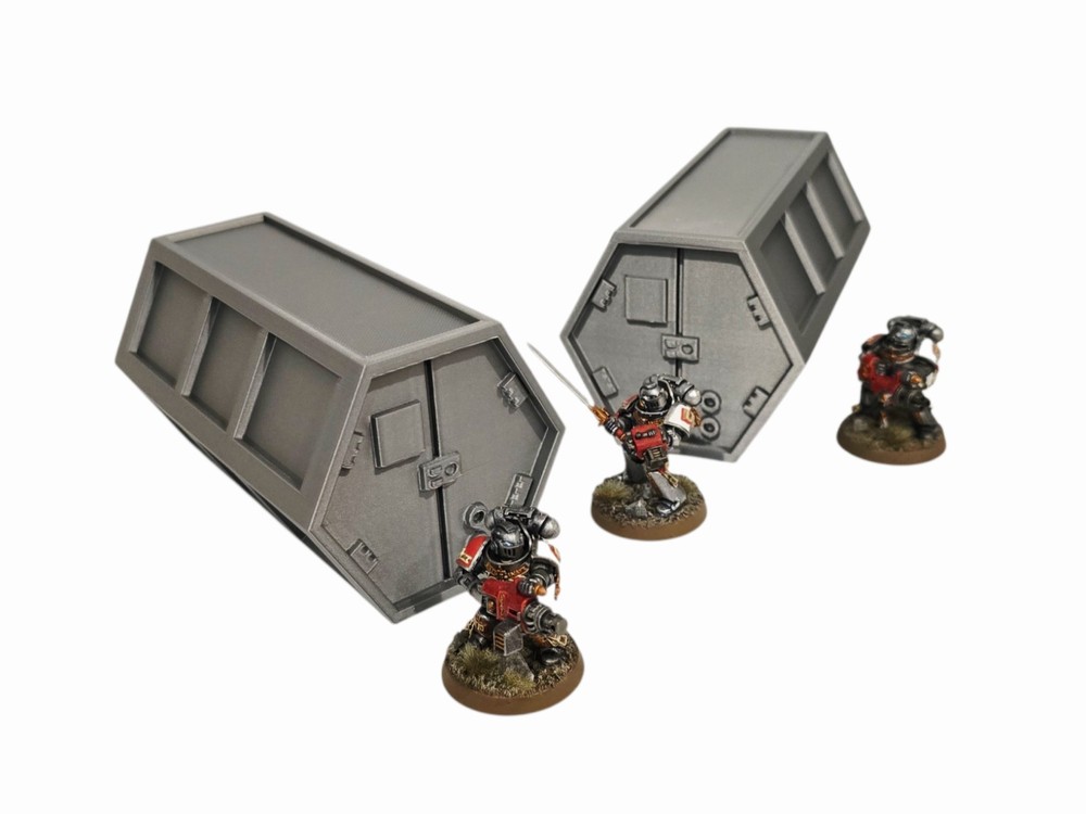 3D Printed Terrain Sci-Fi Cargo Container Perfect For Warhammer 40K Or Kill Team