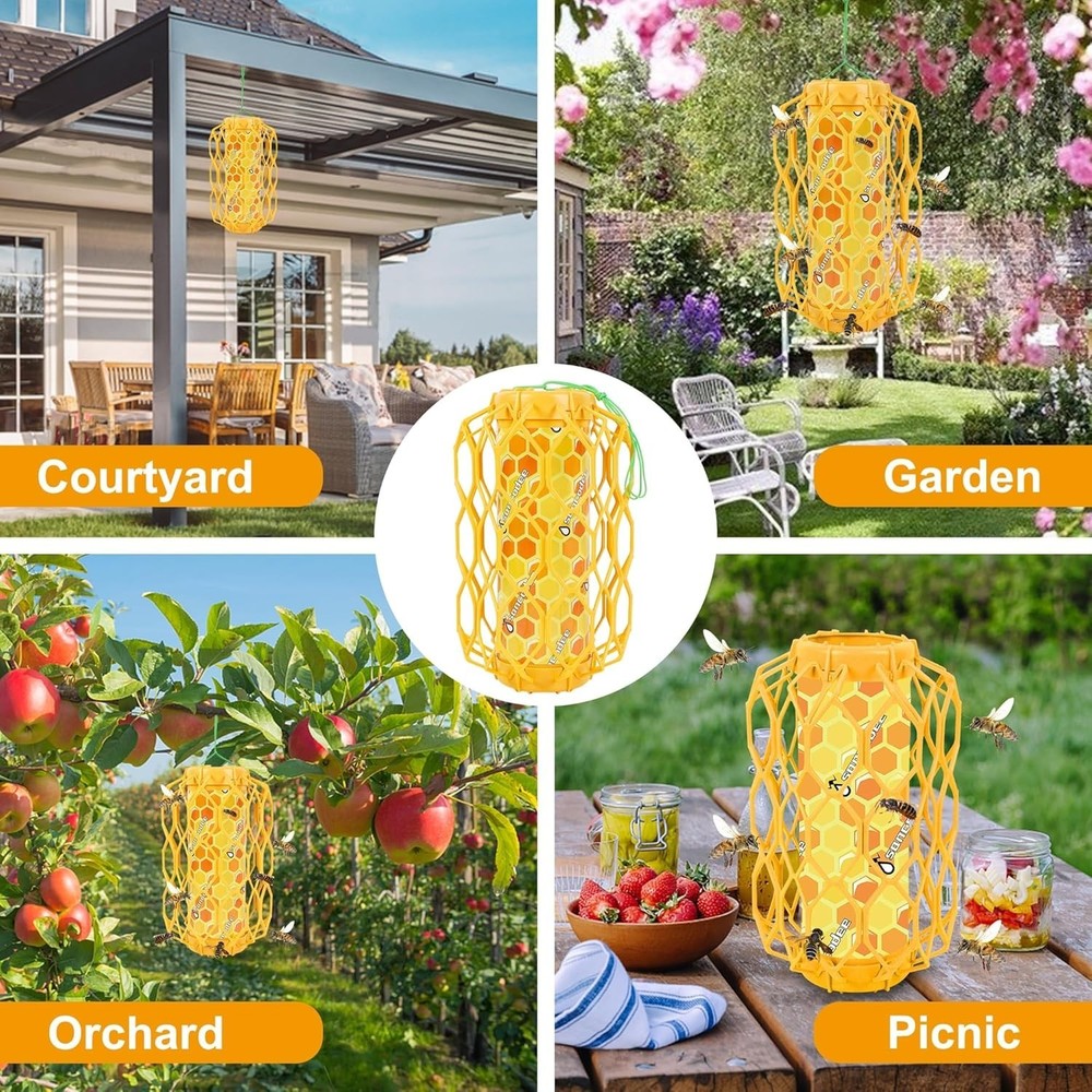 Versatile 2-Pack Outdoor Wasp Trap - Eco-Friendly Insect Attraction Solution
