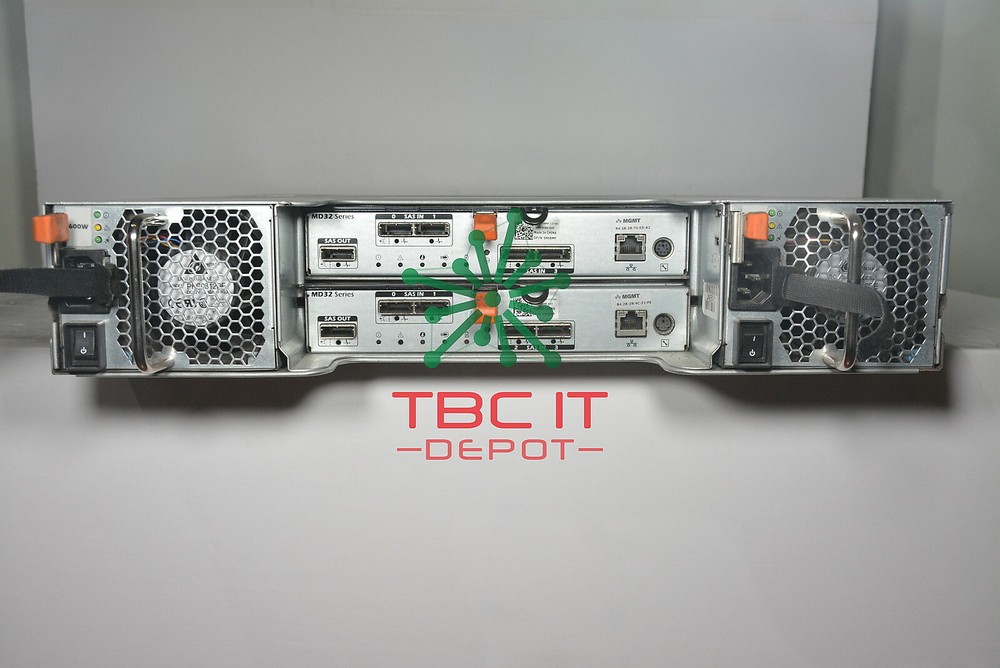 Dell PowerVault MD3200i Array 2x 770D8 iSCSI controllers 2x 600w PSU