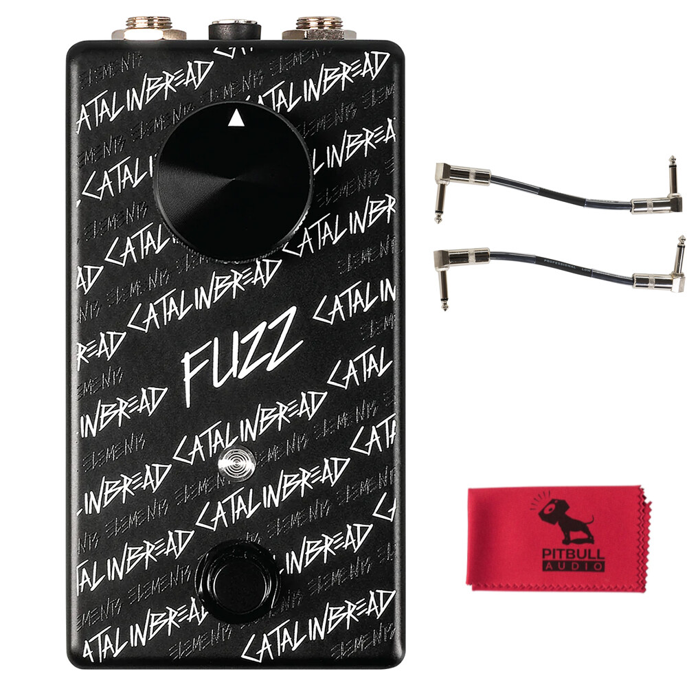 Catalinbread Elements Series Fuzz Pedal w/ Patch Cables & Pitbull Audio Cloth