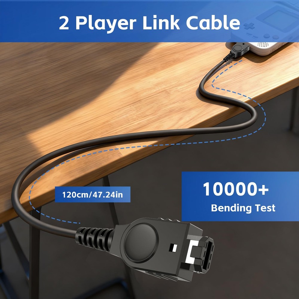 Link Cable for GBA, 2 Player Connect Cord Compatible with 1 Pack