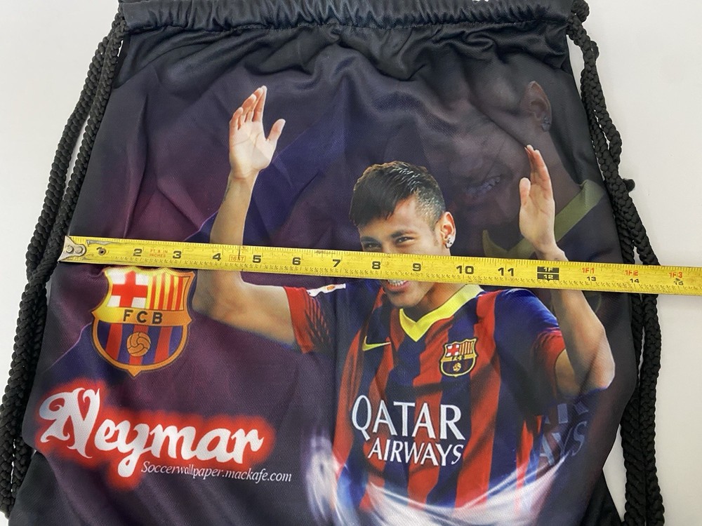 QATAR - NEYMAR - DRAWSTRING KNAPSACK DOUBLE SIDDED BAG SIZE: 14" X 18"
