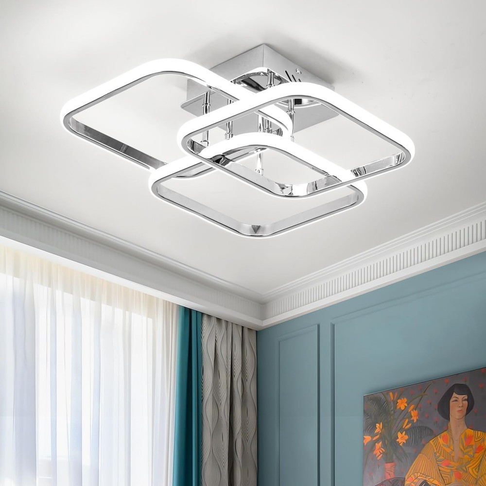 Modern Ceiling Light,Dimmable LED Ceiling Light Fixtures with Remote Control,...