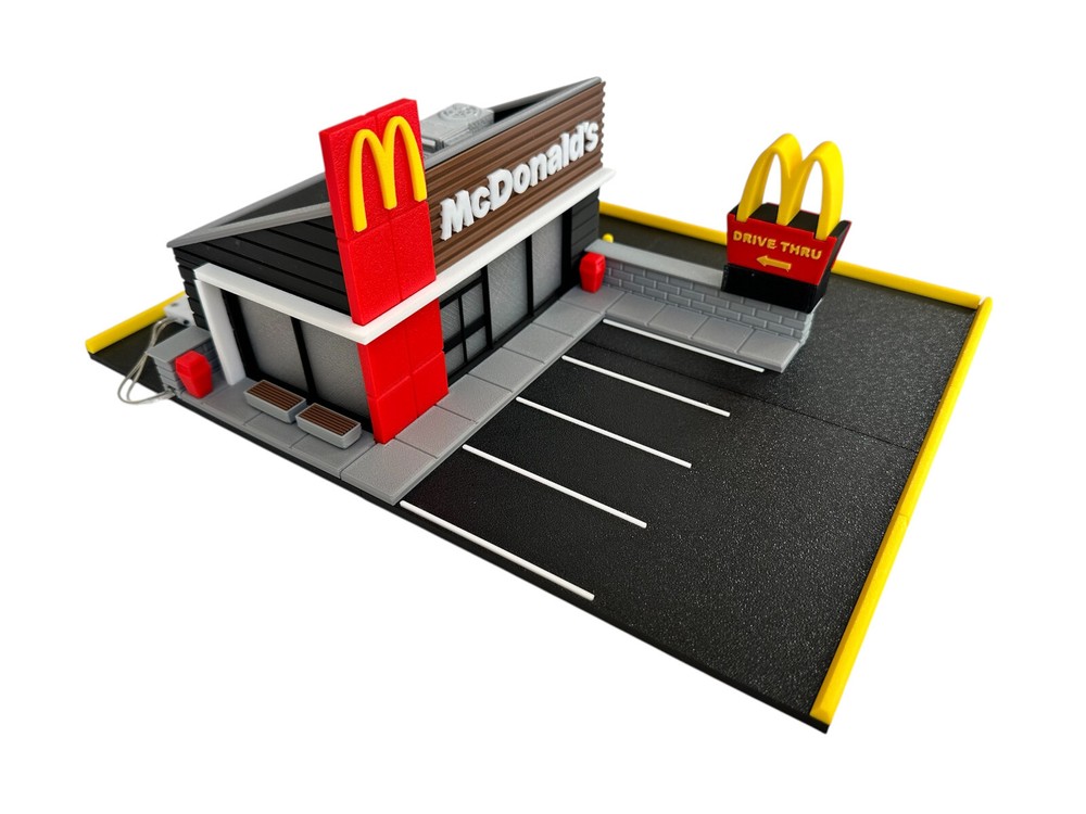 3D Printed Fast Food Resturant 164 Scale Diorama