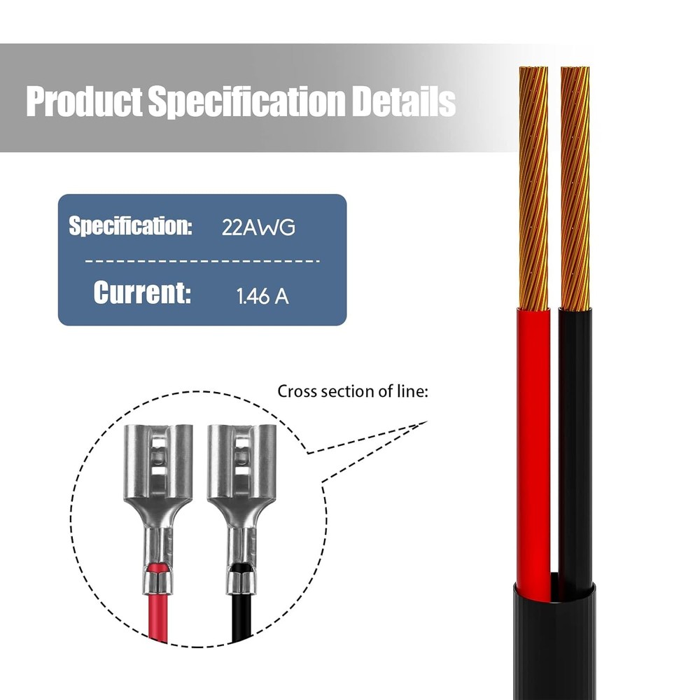 2 PCS Trail Camera Power Cord,5.5x2.1mm DC External Cable Compatible...