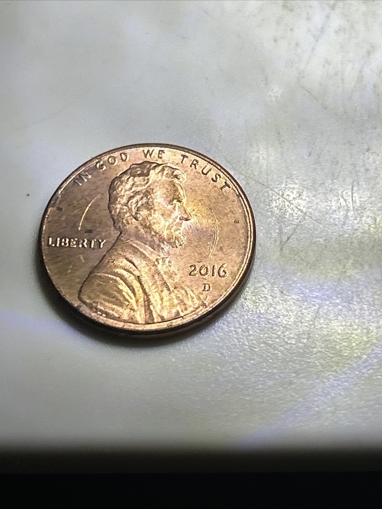2016 LINCOLN CENT - Struck Through + Grease Errors