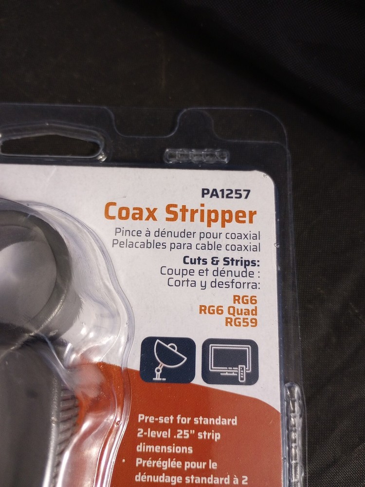 Paladin Tools Coax Stripper PA1257 2- Level .25" Strip