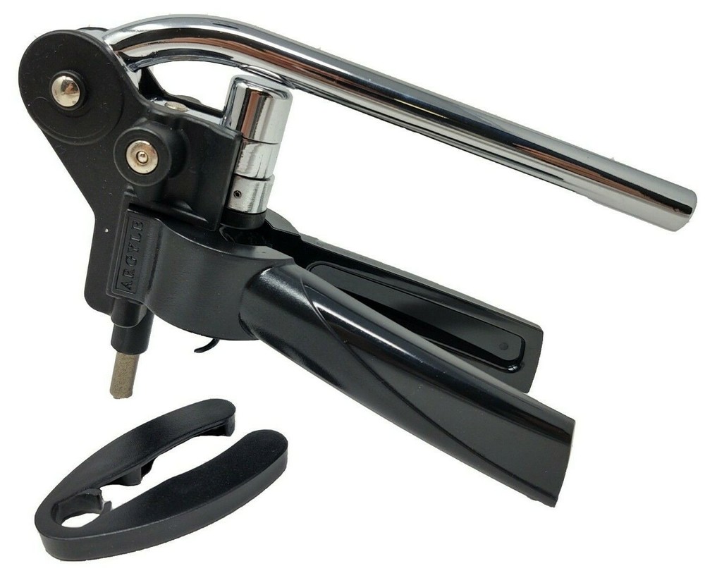 Metal Lever Pull by Argyle Wine & Bar Accessories (Includes a Foil Cutter)