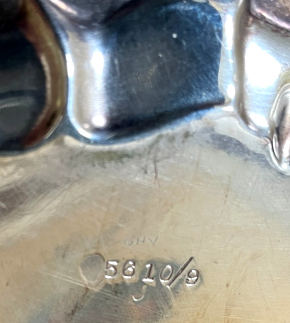 Vintage Barbour International Silver Plate 9" Serving Plate w/Grape Leaf Border