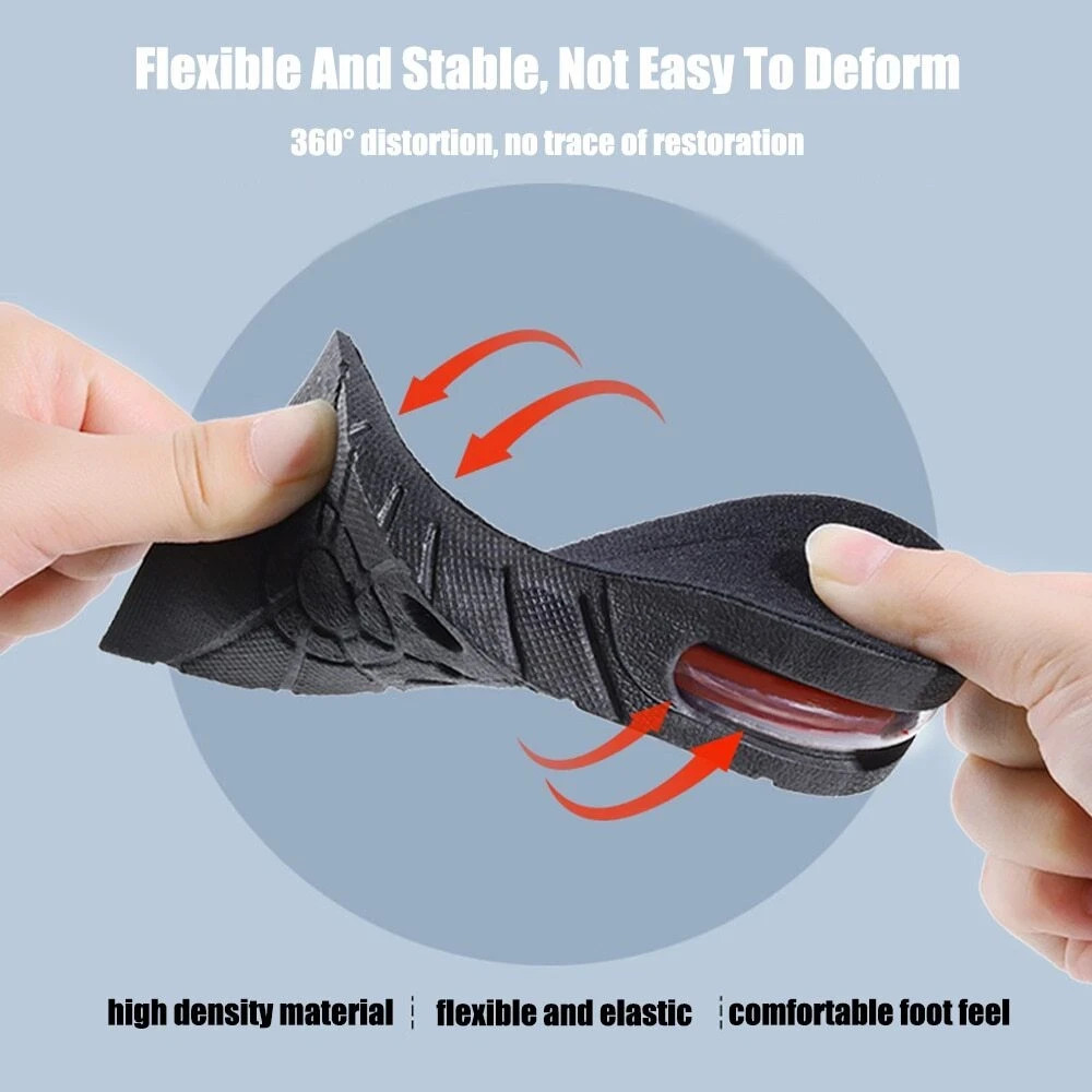 Height Increase Insoles Men Women Invisible Heel Lift Taller Shoe Inserts Pad US