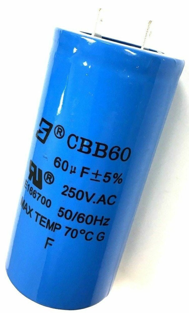 CAPACITOR 60UF, 250, VAC, CBB60 START RUN CAPACITOR