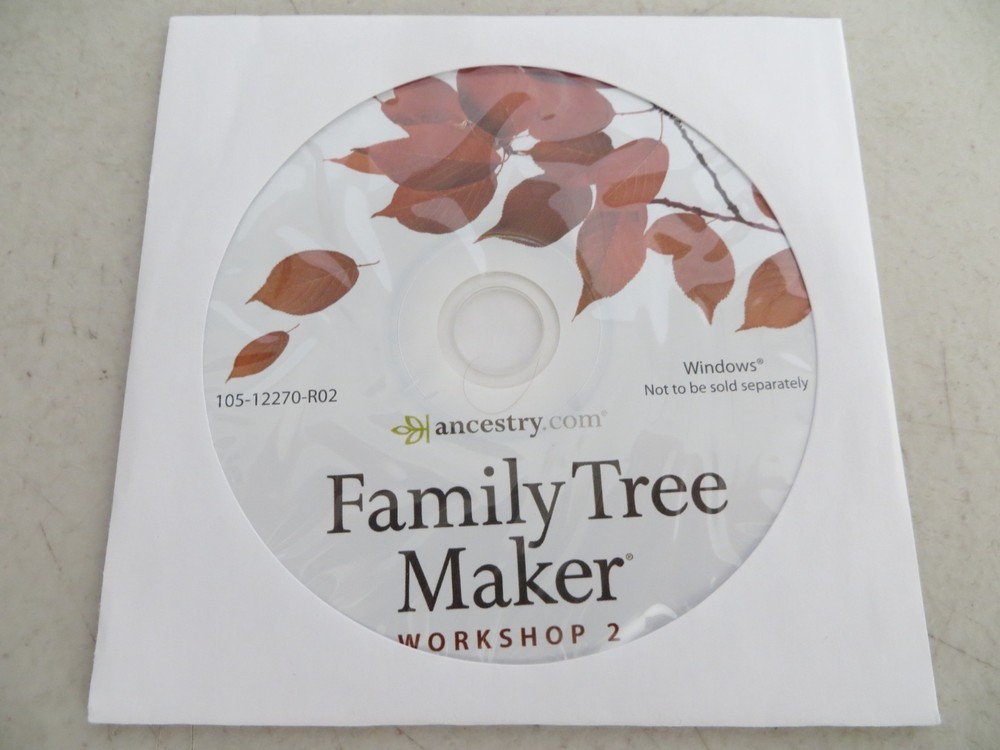 Family Tree Maker Workshop 2 Ancestry.com CD Disc Windows