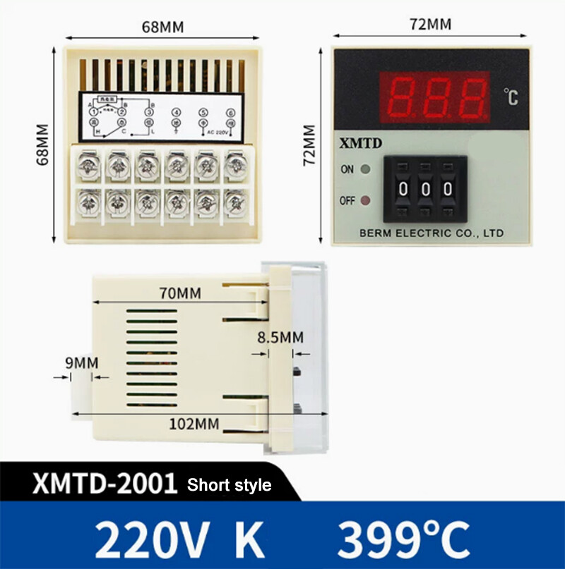 XMTD-2001/2002 Digital Temperature Controller K-type/E-type/PT100/CU50 Input