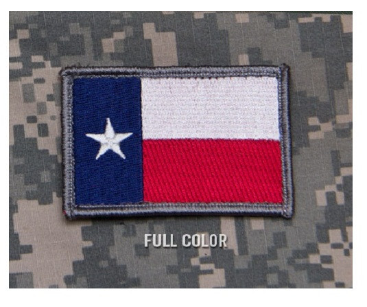 Morale Patch - Milspec Monkey - TEXAS Flag - FULL color scheme - Grey Border