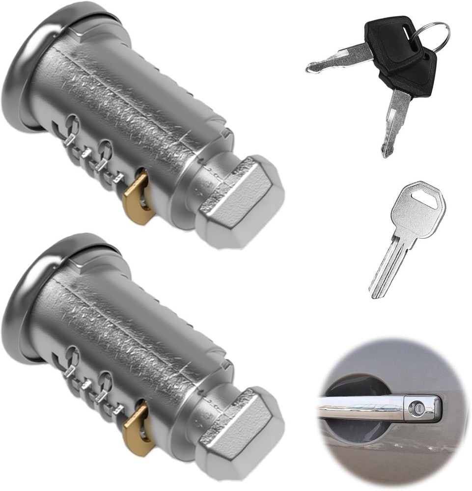 2 Pack Lock Cores with Keys Compatible with Thule One-Key System, Lock Cylinder