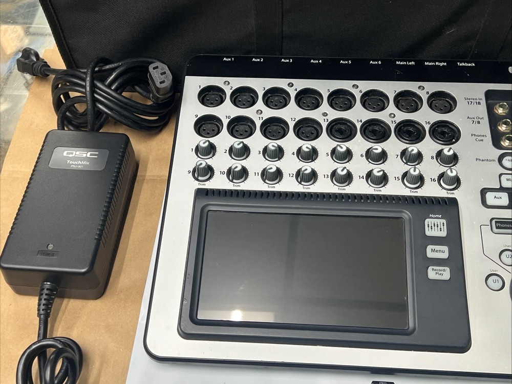 QSC TouchMix-16 Touch Screen Compact Digital Mixer w/ PSU & Case