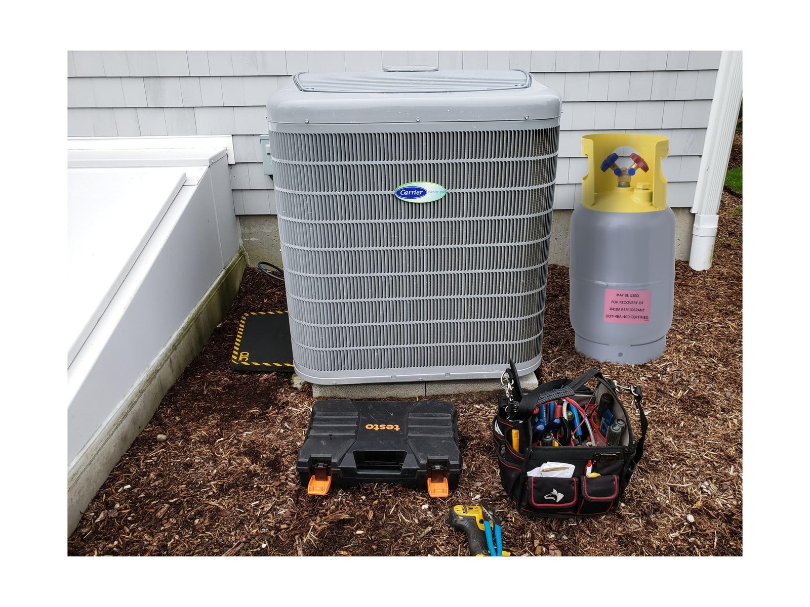 Flame King 30-LB Pound Refrigerant Recovery Cylinder Tank, Y-Valve for Liquid...