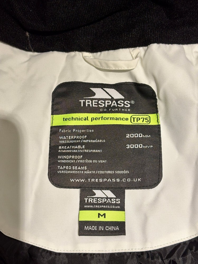 Trespass Technical Performance TP75 Ski Jacket Blue Medium Waterproof/Breathable