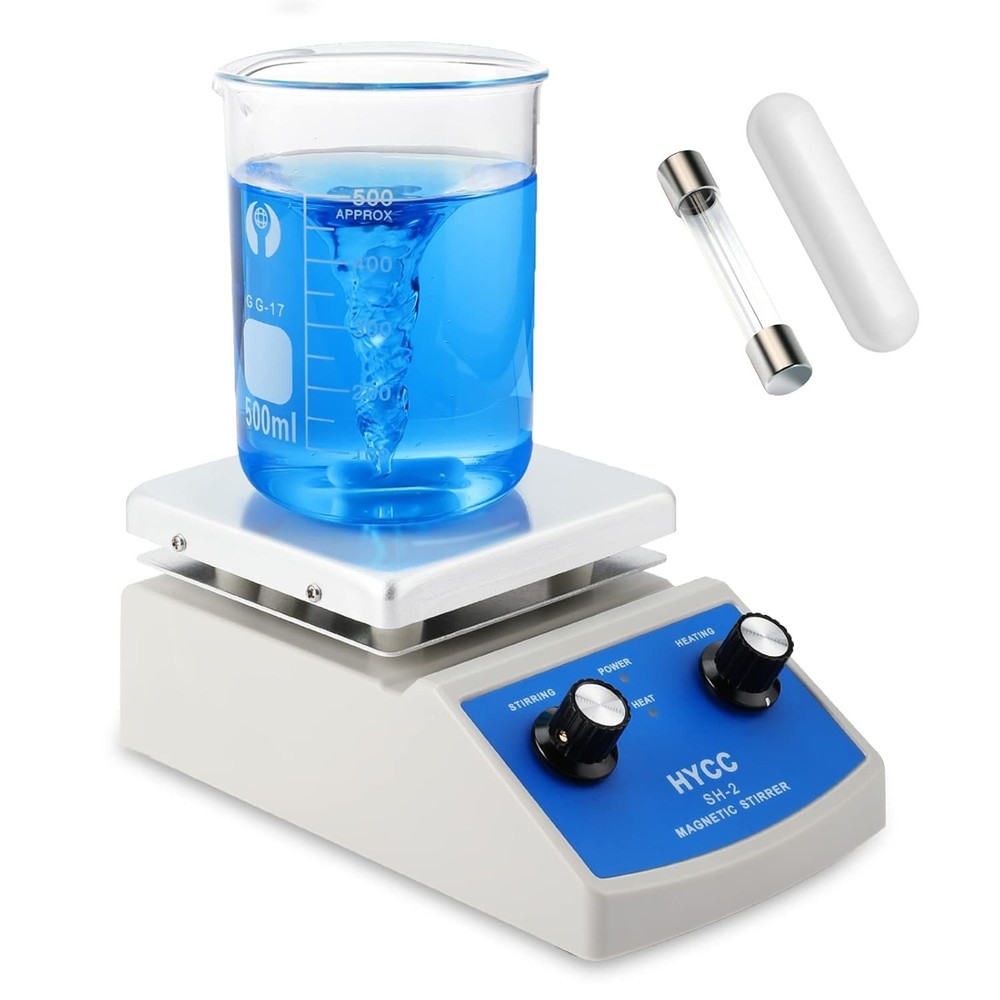 Compact 2000mL Magnetic Stirrer Hot Plate with Adjustable Speed & Temp Control